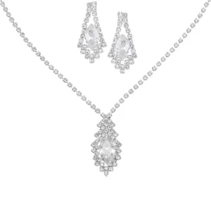Rhinestone Necklace Earrings Set  LN0208